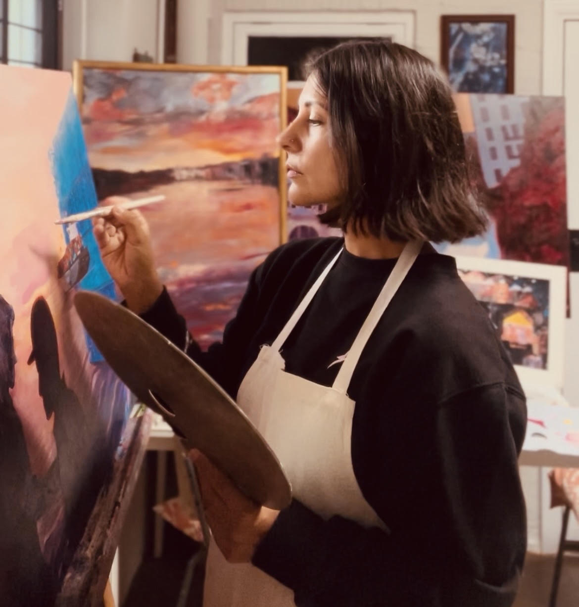 Artist Selina Javaid is painting the commemorative painting for OCEAN's 50th anniversary celebration.